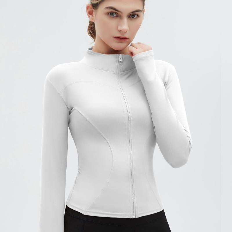Women'S Workout Yoga Jacket Full Zip Running Track Jacket Long Sleeve Yoga Shirt Women Zip Fitness Yoga Shirt Winter Warm Gym Top Activewear Running Coats Yoga Shirt Woman