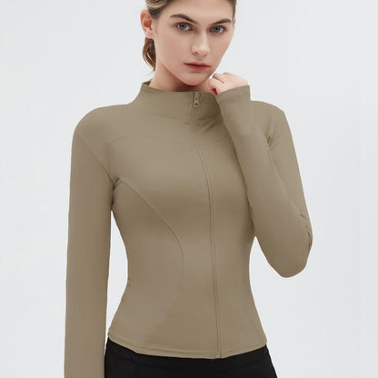 Women'S Workout Yoga Jacket Full Zip Running Track Jacket Long Sleeve Yoga Shirt Women Zip Fitness Yoga Shirt Winter Warm Gym Top Activewear Running Coats Yoga Shirt Woman